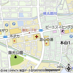 ドラッグストアコスモス上津バイパス店周辺の地図