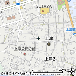 福岡県久留米市上津周辺の地図