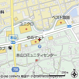 筑邦銀行ゆめマート上津 ＡＴＭ周辺の地図