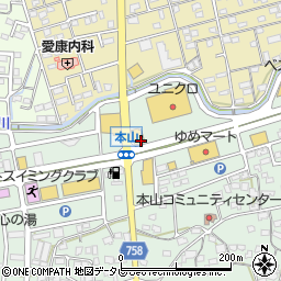 無添くら寿司 久留米上津店周辺の地図