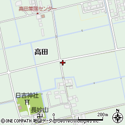 佐賀県小城市高田周辺の地図