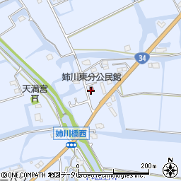 姉川東分公民館周辺の地図