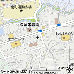 ふくや上津バイパス店周辺の地図