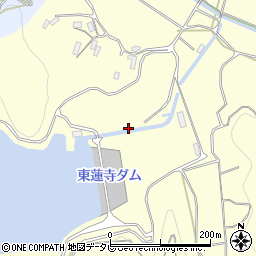 東蓮寺ダム周辺の地図