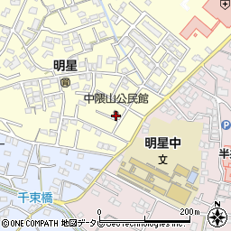 中隈山公民館周辺の地図