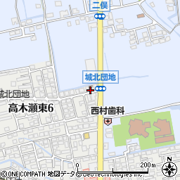 佐賀城北簡易郵便局周辺の地図