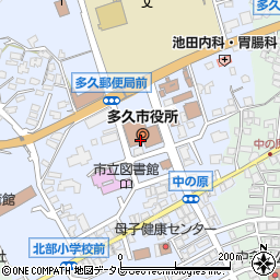 佐賀県多久市周辺の地図