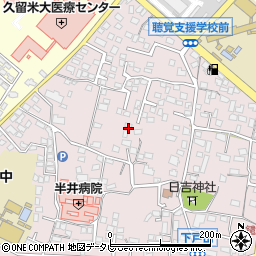 福岡県久留米市高良内町4434周辺の地図