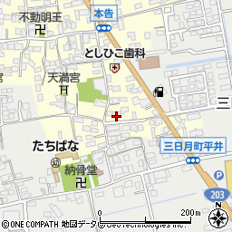 佐賀県小城市本告996-3周辺の地図