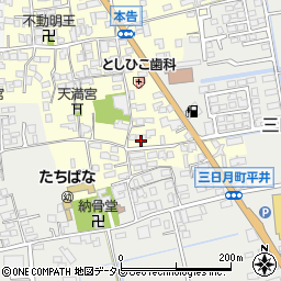 佐賀県小城市本告996-3周辺の地図