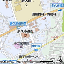 多久市役所東庁舎周辺の地図
