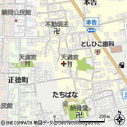 佐賀県小城市本告1079-3周辺の地図