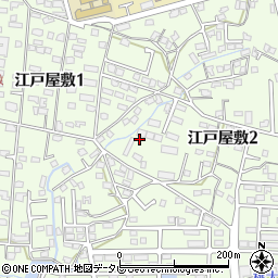 福岡県久留米市江戸屋敷周辺の地図