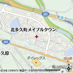 佐賀県多久市北多久町メイプルタウン周辺の地図