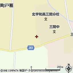 愛媛県宇和島市三間町戸雁518周辺の地図