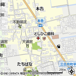 佐賀県小城市本告1112周辺の地図