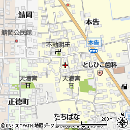佐賀県小城市本告1119周辺の地図