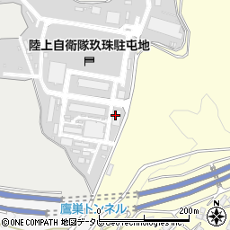 陸上自衛隊玖珠駐屯地周辺の地図