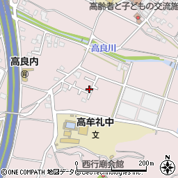 福岡県久留米市高良内町2556-17周辺の地図