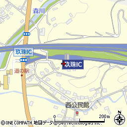 西日本高速道路株式会社　玖珠料金所周辺の地図