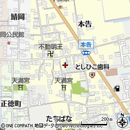 佐賀県小城市本告1120-4周辺の地図