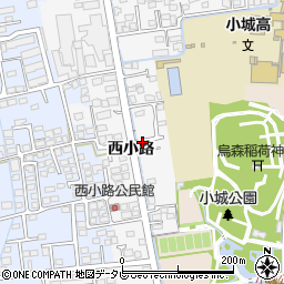 佐賀県小城市西小路周辺の地図