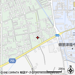 福岡県久留米市津福本町1688-156周辺の地図