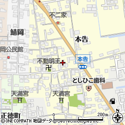 佐賀県小城市本告887-6周辺の地図