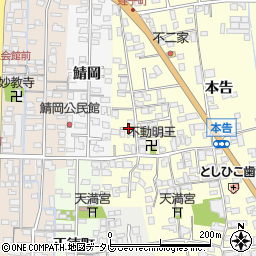 佐賀県小城市本告849周辺の地図