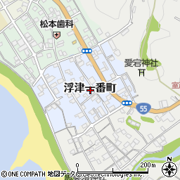 高知県室戸市浮津一番町周辺の地図