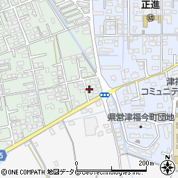 福岡県久留米市津福本町1686-26周辺の地図