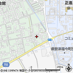 福岡県久留米市津福本町1686-29周辺の地図