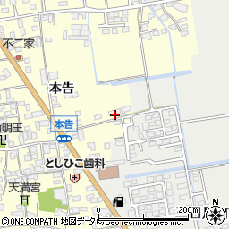 佐賀県小城市本告582周辺の地図