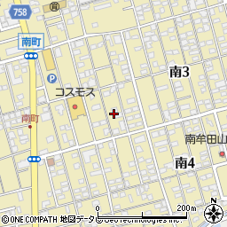 福岡県久留米市南3丁目23周辺の地図