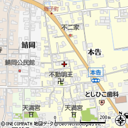 佐賀県小城市本告867-2周辺の地図