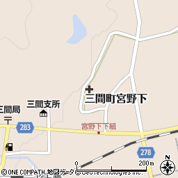 愛媛県宇和島市三間町宮野下周辺の地図