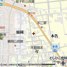 佐賀県小城市本告821-3周辺の地図