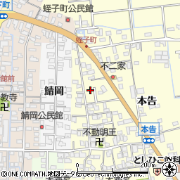 佐賀県小城市本告821-25周辺の地図