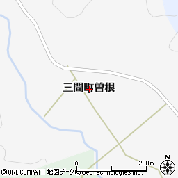 愛媛県宇和島市三間町曽根周辺の地図