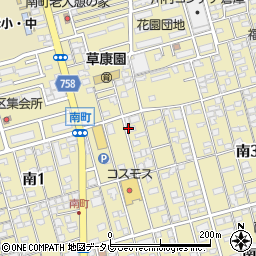 福岡県久留米市南周辺の地図