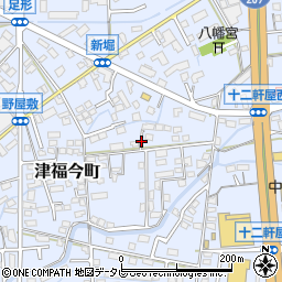 福岡県久留米市津福今町周辺の地図