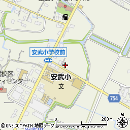 福岡県久留米市安武町周辺の地図