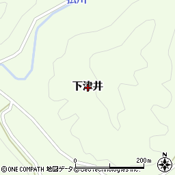 高知県高岡郡四万十町下津井周辺の地図