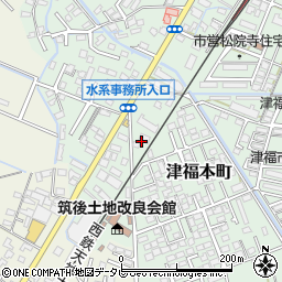 福岡県久留米市津福本町1716周辺の地図