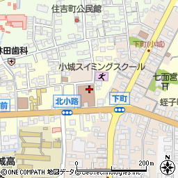 佐賀県小城市小城町周辺の地図