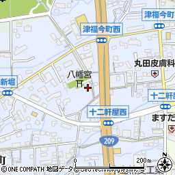 津福今自治会集会所周辺の地図