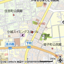 佐賀県小城市下町周辺の地図