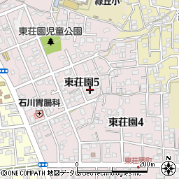 大分県別府市東荘園周辺の地図