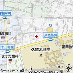 福岡県久留米市西町105-26周辺の地図