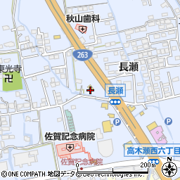 セブンイレブン佐賀高木瀬町長瀬店周辺の地図